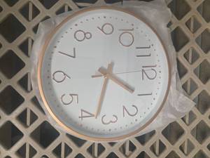 lot 2266 image: DAXSMY Wall Clock 10 Inch White Decorative, Battery Operated Silent - Retail $16