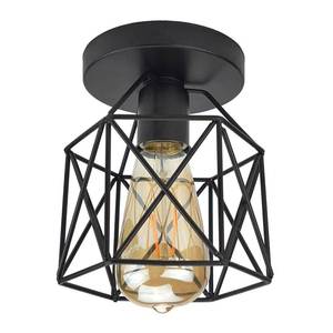 lot 2277 image: Lysed E26 E27 Retro Black Industrial Light Fixture,Vintage Flush Mount Ceiling Light,Mini Metal Rustic Ceiling Lamp for Porch Hallway,Kitchen,Stairway,Farmhouse Light - Retail $17