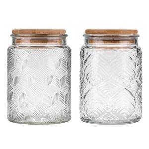 lot 2289 image: WHJY Glass Storage Container with Lid, Airtight Glass Jars, Farmhouse Tea Canister, Dog Treat Jar for Pet, Glass Candy Cookies Coffee Canister Jar Bath Salt Container - 24 oz, Leaf - Retail $3,429
