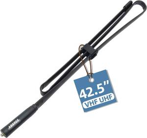 lot 2322 image: ABBREE Ham Radio Antenna 42.5-inch Long Range SMA-Female Dual Band 144430Mhz Foldable CS Tactical Antenna for Baofeng UV-5R BF-F8HP Pro 5RM UV-21R K5PLUS AR-152 GM-15 Pro UV-5G Plus Two Way Radio - Retail $10