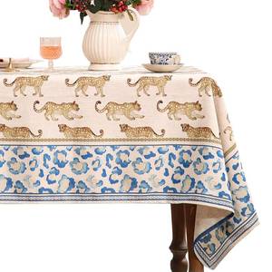 lot 2339 image: patdrea Vintage Leopard Print Tablecloth,Rectangular,94x63 - Retail $70