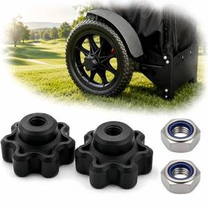 lot 2371 image: Tevzulox Wheel Nut Axle Knob Compatible with Zuca Disc Golf Cart, Tool-Free Locking Fastener for Wheel Repair and Travel 2 Pack - Retail $0