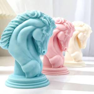 lot 2372 image: Horse Head Molds Horse Candle Resin Mold - Resin Casting Silicone Molds for Home Decor & Candle Making Wave Spiral Mold - Retail $10