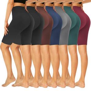 lot 2378 image: GROTEEN 7 Pack Biker Shorts for Women -8 High Waisted Tummy Control Workout Yoga Spandex Shorts LXL - Retail $29