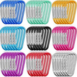 lot 2416 image: Shimeyao 180 Pcs Small Aluminum Clip Keychain Buckle Clip Bulk - Retail $24