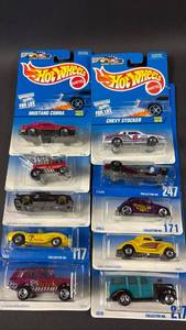 lot 24 image: 10) Hot Wheels Mattel Die-Cast Cars in Original Blister Packs