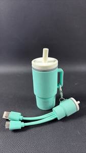 lot 33 image: Tumbler Shaped GEMS Power Bank and Assorted Charging Ends