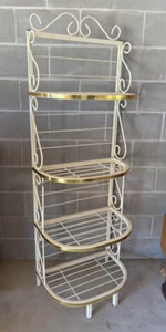 lot 240 image: Sturdy Bakers Rack Graduated Shelves