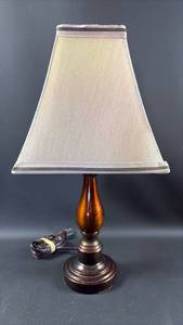 lot 113 image: Working Luminous Bronze Finish Bedside Lamp