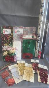 lot 256 image: NEW Holiday Wrap, Bows, Boxes, Tissue