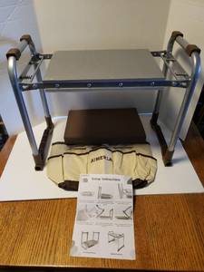 lot 327 image: New Aimerla Portable Folding Kneeling Bench with Tool Carry Bag and Instructions