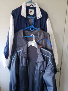 lot 332 image: Adadis, Nike and Coleman Windbreakers - Jacket Lot . 2 XL and 1 Large.