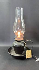 lot 176 image: NWT Oil Lamp Shaped Electric Bedside Lamp