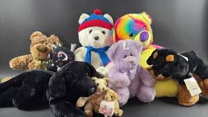 lot 185 image: Plush Stuffed Animals Lot Including Dankin and Toy Factory Brands