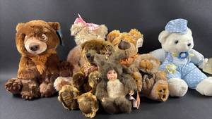 lot 186 image: Plush Bundle Including Disney Store Brother Bear Approximately 12 inches seated