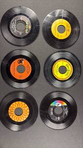 lot 192 image: Lot of 6) 45 RPM Vinyl Records Hot Artists and Labels