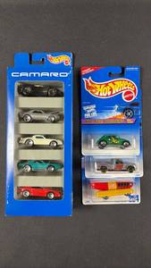 lot 400 image: Hot Wheels Camaro 5-Car Gift Pack and 3) Die Cast Collectable Car