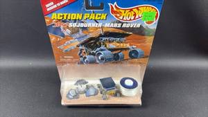 lot 401 image: Hot Wheels Action Pack JPL Sojourner Mars Rover Set in Original Blister Pack