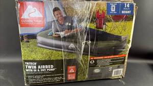 lot 428 image: Tritech Twin Airbed with In & Out Pump Twin Size 75 x 38 inches 14 inch Height