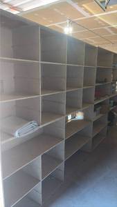 lot 622 image: Freestanding Open Cubby Shelving Unit, Multi-Section Wall Storage Shelves