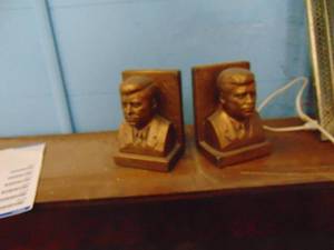 lot 3013 image: JFK Book Ends -