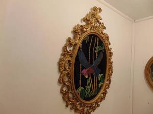 lot 3057 image: Black Felt Pictured - Guilded Frame