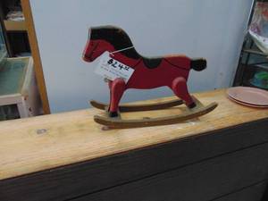 lot 3064 image: Small Rocking Horse - Doll Size