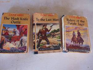 lot 3975 image: Zane Grey hardback books