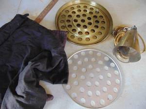 lot 3982 image: Vintage light and communion tray