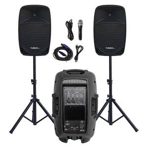 Dual 12 Inch 1000W High Powered PA Speaker System - Retail: $299