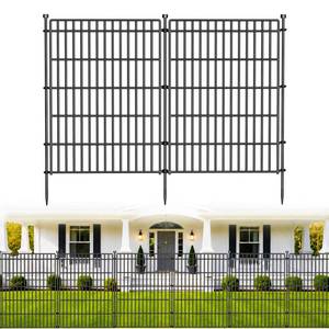 lot 9687 image: No Dig Garden Fence, Dog Fencing Outdoor for Yard, 10 Panels - Retail $90
