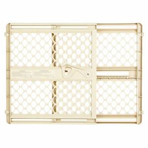 lot 9688 image: Toddleroo by North States 42 Wide Supergate Ergo Baby Gate, Made in USA for doorways or stairways. Includes Wall Cups. Pressure or Hardware Mount. 26 - 42 Wide (26 Tall, Ivory) (B0065ADP4C) - Retail $72