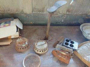 lot 3107 image: Cast Pieces - Stove - Shoe Form - Stand and more
