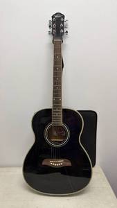 lot 139 image: Oscar Schmidt by Washburn Acoustic Guitar (Black) w Strap