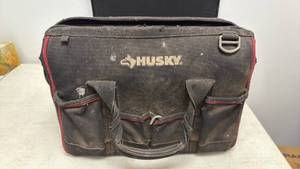 lot 140 image: Husky Tool Bag with Assorted Hand Tools and Accessories