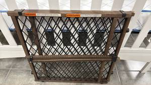 lot 143 image: Safety Gate with Diamond Mesh Pattern (Extends up to 40 inches)
