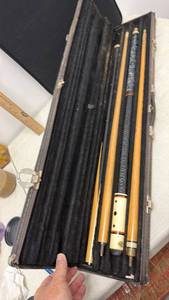 lot 146 image: Pool Cue Set of 2 Cues with Case