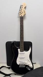 Squier Stratocaster Electric Guitar Black with Gig Bag