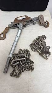 lot 186 image: Coffing Ratchet Lever Hoist w Chains