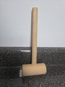 lot 257 image: Wood Mallet with Round Head and Handle