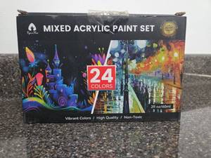 lot 269 image: VaporFun Mixed Acrylic Paint Set 24 Colors 2fl oz 60ml
