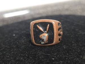 lot 326 image: Copper Ring with Bunny Head Signet Design