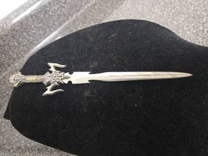 lot 328 image: Decorative Sword Letter Opener Ornate Handle 8.5 inches