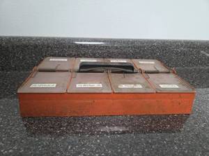 lot 350 image: 8-Compartment Storage Container with Individual Labeled Bins