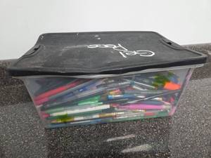 lot 365 image: Large Lot Markers Colored Pencils Crayons Highlighters Art Supplies
