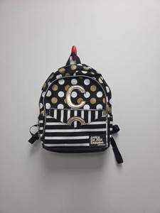 lot 372 image: Justice Backpack Polka Dot Stripe Pattern with C MONIGRAM Est. 2004 Exclusive