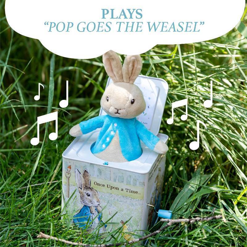 lot 1029 image: Beatrix Potter Peter Rabbit Jack-in-The-Box, Multi-colored, Standard Retail $43