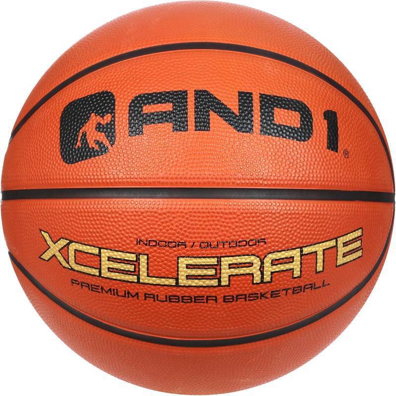 lot 1105 image: AND1 Xcelerate Rubber Basketball Game Ready, Official Regulation Size 7 (29.5��) Streetball, Made for IndoorOutdoor Basketball Games- Classic Collection (Orange) Retail $17
