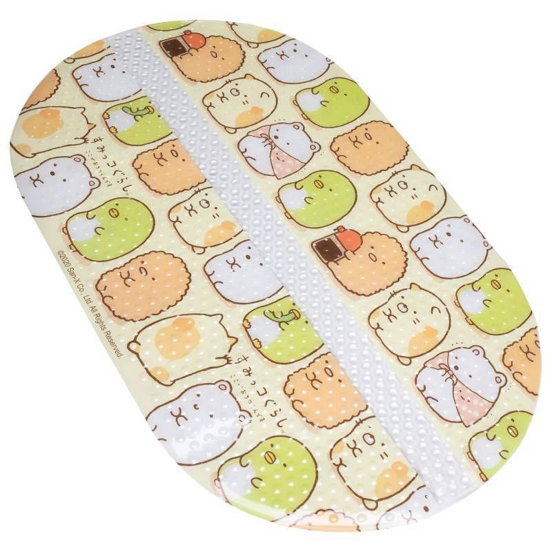 lot 1114 image: RongFa Bathtub and Shower Mats, Non Slip Bath Mat, Bath Tub Mat with Suction Cups &amp Drain Holes for Bathroom Bathroom Mats (Cartoon-y), 24RFDD004-10 Retail $12