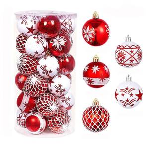 lot 1064 image: RDYEAAR 30 Pcs Christmas Ball Ornaments 2.36 Inch Christmas Ornaments Red and White,Christmas Tree Balls Ornaments��Shatterproof Christmas Ornaments Set - Retail $28
